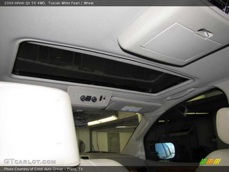 Tuscan White Pearl / Wheat 2009 Infiniti QX 56 4WD
