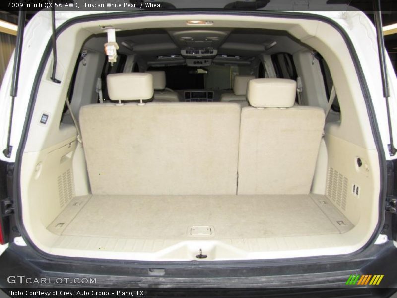 Tuscan White Pearl / Wheat 2009 Infiniti QX 56 4WD