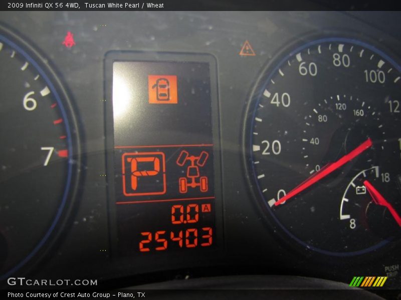 Tuscan White Pearl / Wheat 2009 Infiniti QX 56 4WD