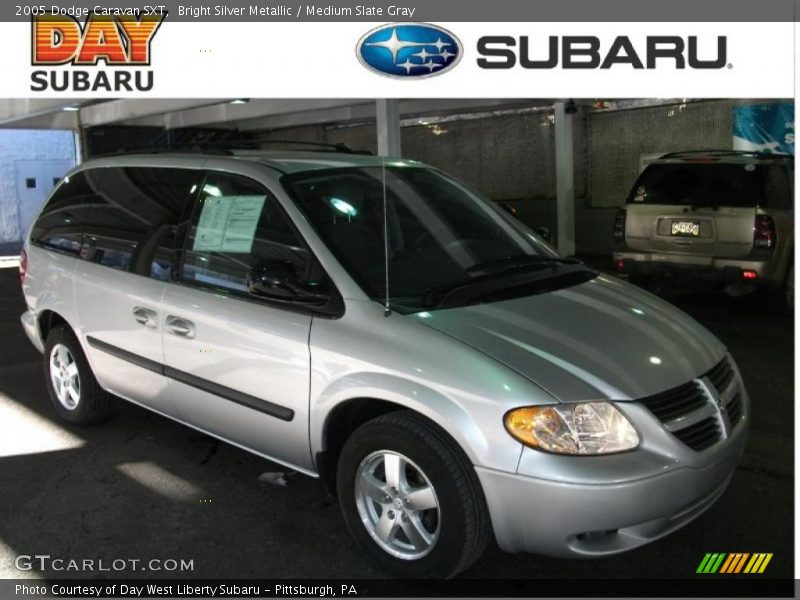 Bright Silver Metallic / Medium Slate Gray 2005 Dodge Caravan SXT