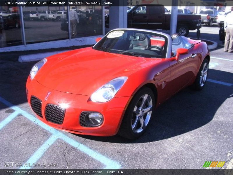 Wicked Ruby Red / Ebony 2009 Pontiac Solstice GXP Roadster