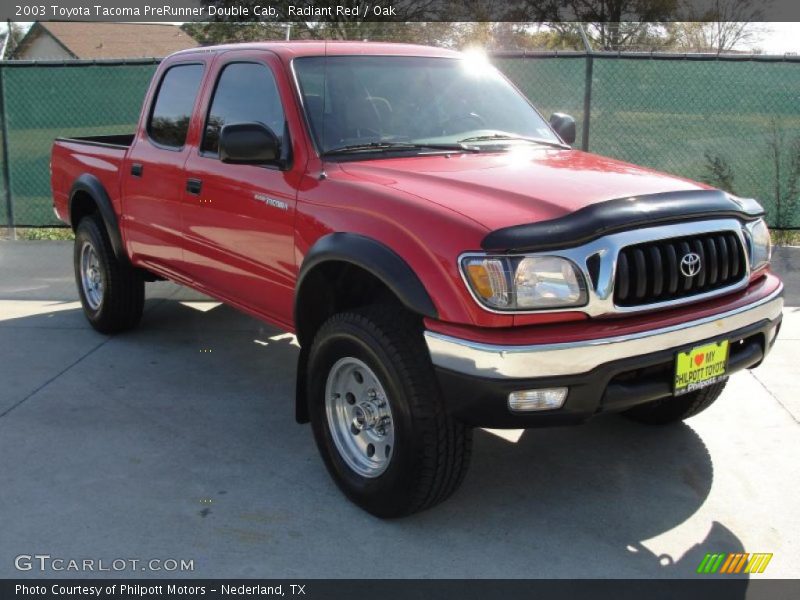 Radiant Red / Oak 2003 Toyota Tacoma PreRunner Double Cab