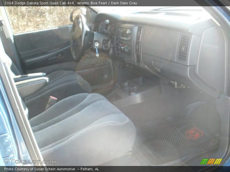 Atlantic Blue Pearl / Dark Slate Gray 2004 Dodge Dakota Sport Quad Cab 4x4