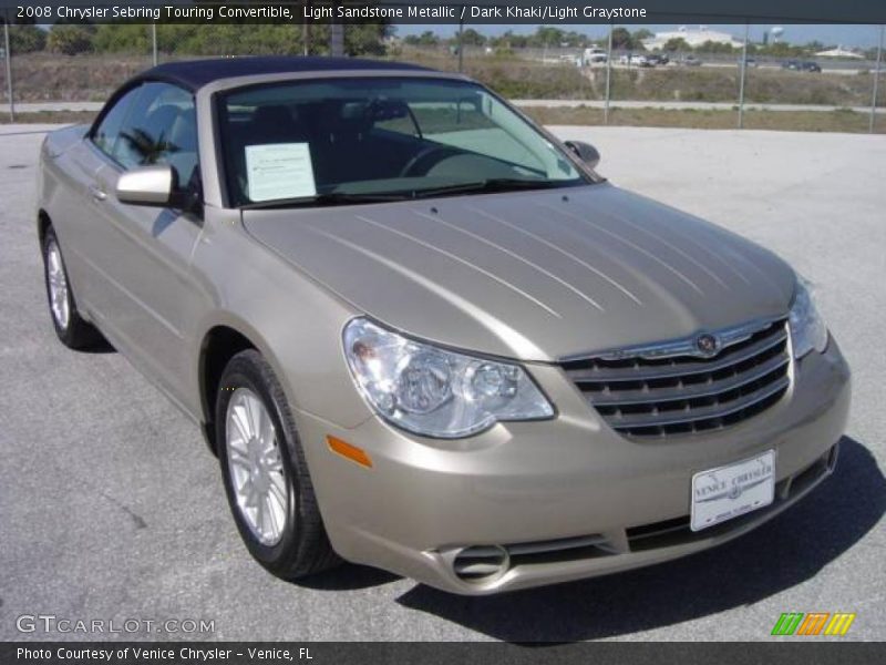 Light Sandstone Metallic / Dark Khaki/Light Graystone 2008 Chrysler Sebring Touring Convertible