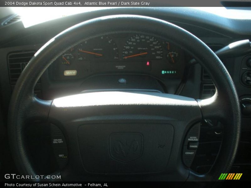 Atlantic Blue Pearl / Dark Slate Gray 2004 Dodge Dakota Sport Quad Cab 4x4