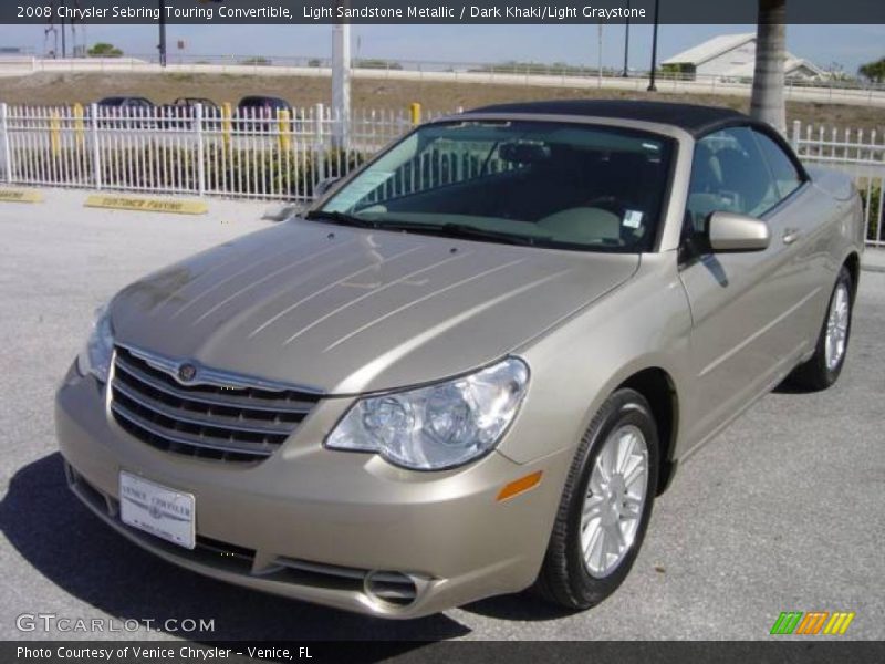 Light Sandstone Metallic / Dark Khaki/Light Graystone 2008 Chrysler Sebring Touring Convertible