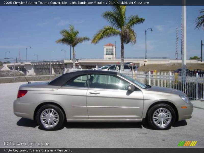 Light Sandstone Metallic / Dark Khaki/Light Graystone 2008 Chrysler Sebring Touring Convertible