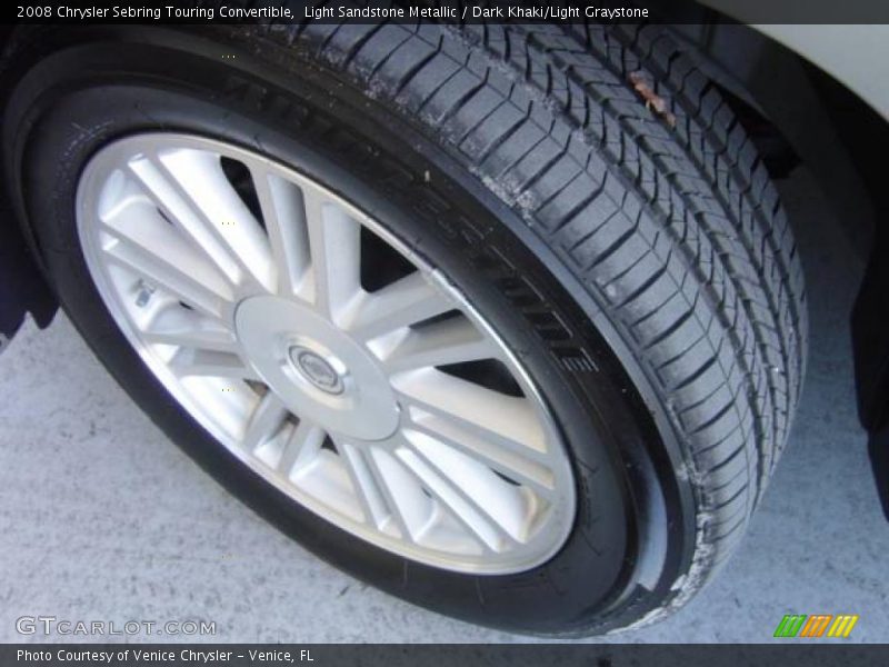Light Sandstone Metallic / Dark Khaki/Light Graystone 2008 Chrysler Sebring Touring Convertible
