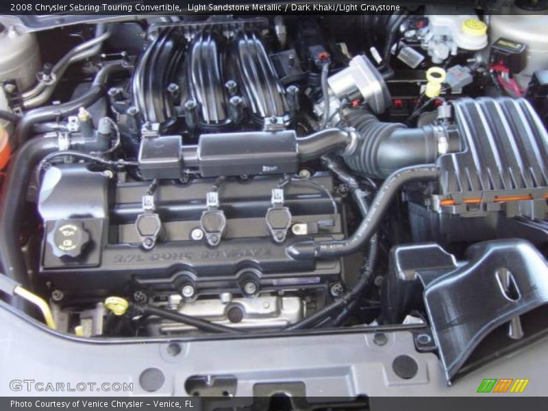 Light Sandstone Metallic / Dark Khaki/Light Graystone 2008 Chrysler Sebring Touring Convertible