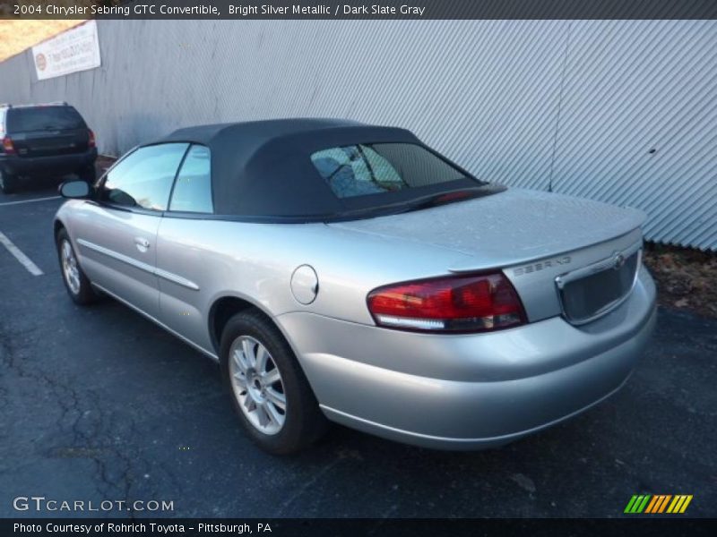 Bright Silver Metallic / Dark Slate Gray 2004 Chrysler Sebring GTC Convertible
