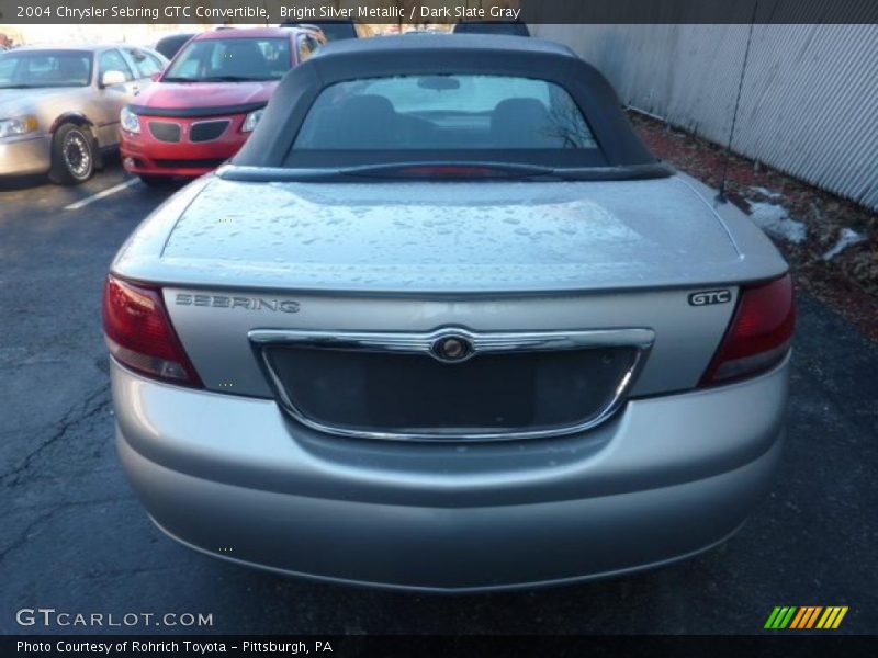 Bright Silver Metallic / Dark Slate Gray 2004 Chrysler Sebring GTC Convertible