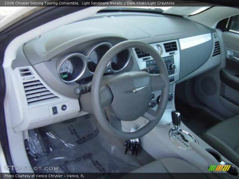 Light Sandstone Metallic / Dark Khaki/Light Graystone 2008 Chrysler Sebring Touring Convertible