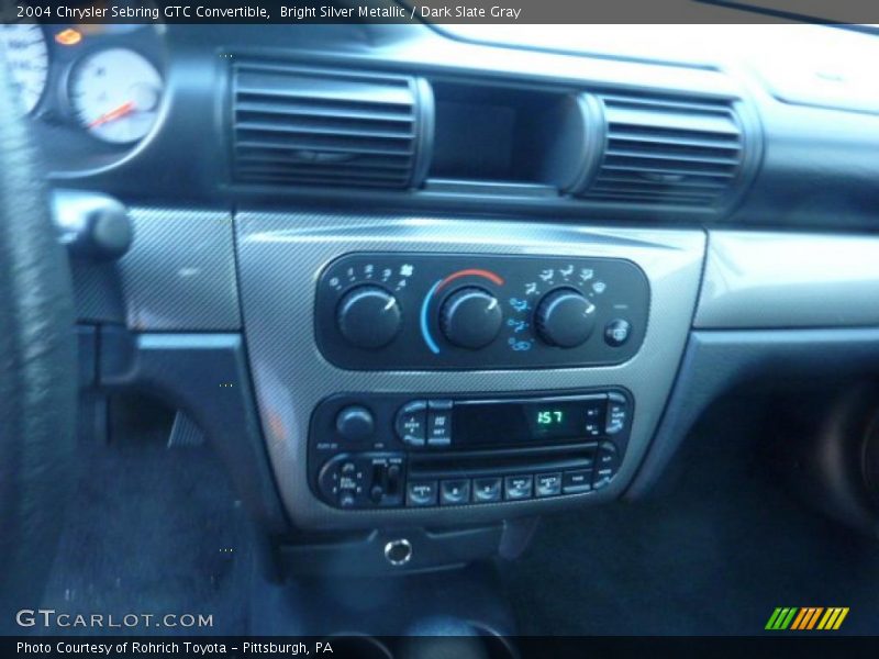 Bright Silver Metallic / Dark Slate Gray 2004 Chrysler Sebring GTC Convertible