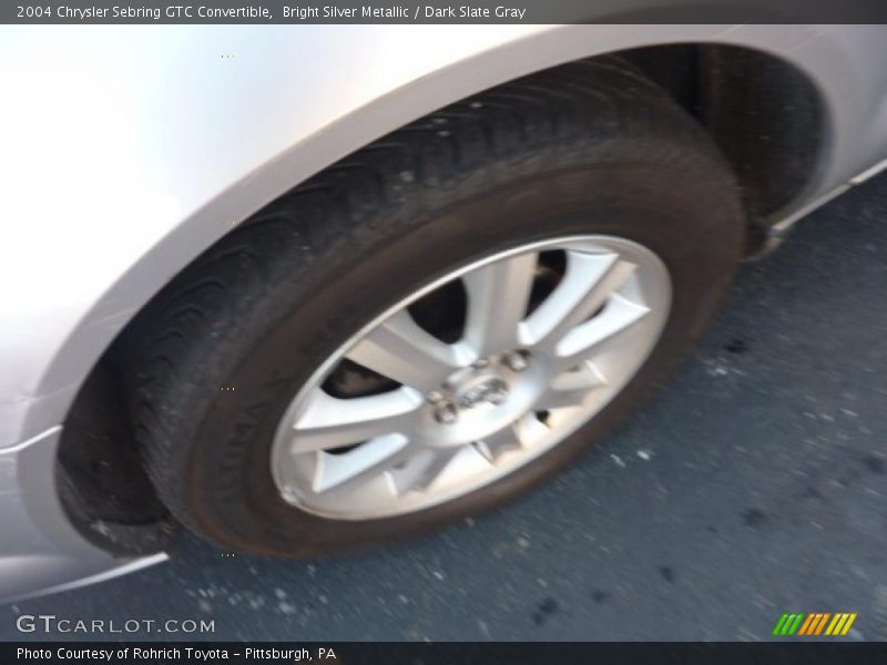 Bright Silver Metallic / Dark Slate Gray 2004 Chrysler Sebring GTC Convertible