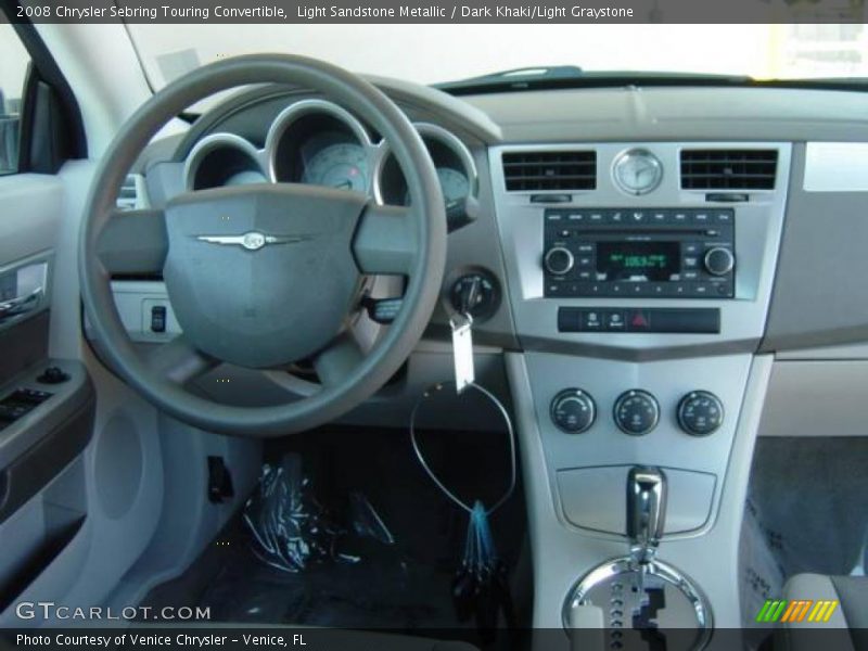 Light Sandstone Metallic / Dark Khaki/Light Graystone 2008 Chrysler Sebring Touring Convertible