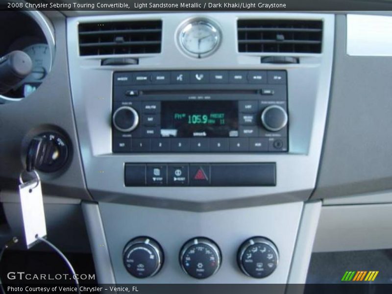 Light Sandstone Metallic / Dark Khaki/Light Graystone 2008 Chrysler Sebring Touring Convertible