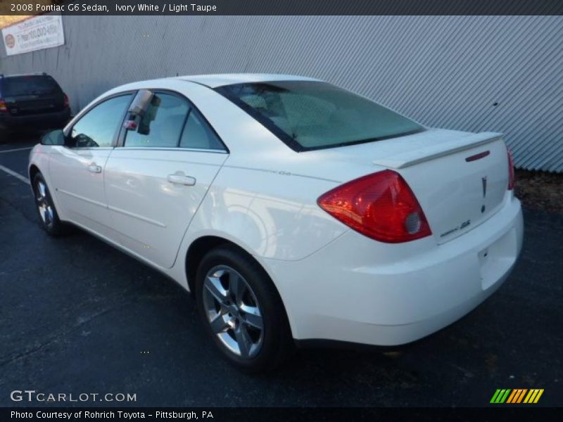 Ivory White / Light Taupe 2008 Pontiac G6 Sedan