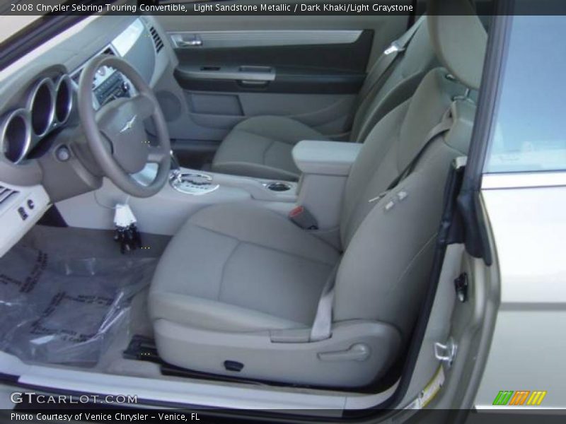 Light Sandstone Metallic / Dark Khaki/Light Graystone 2008 Chrysler Sebring Touring Convertible