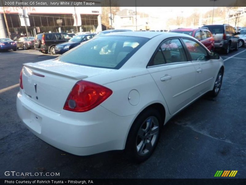 Ivory White / Light Taupe 2008 Pontiac G6 Sedan
