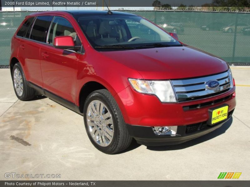 Redfire Metallic / Camel 2008 Ford Edge Limited