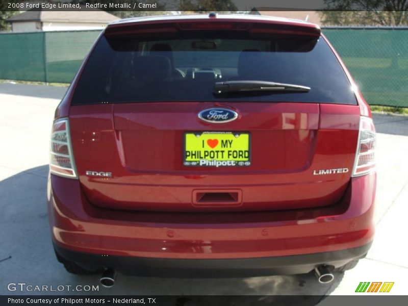 Redfire Metallic / Camel 2008 Ford Edge Limited
