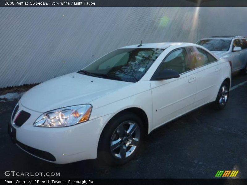 Ivory White / Light Taupe 2008 Pontiac G6 Sedan