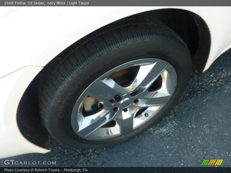 Ivory White / Light Taupe 2008 Pontiac G6 Sedan