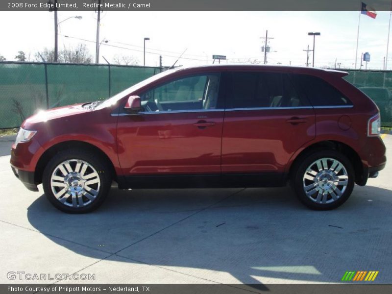 Redfire Metallic / Camel 2008 Ford Edge Limited