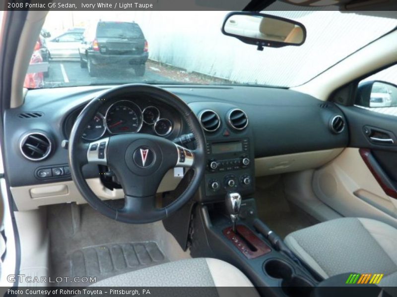 Ivory White / Light Taupe 2008 Pontiac G6 Sedan