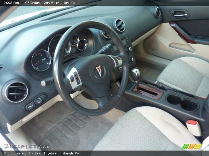 Ivory White / Light Taupe 2008 Pontiac G6 Sedan