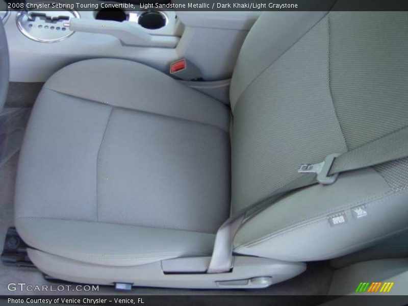 Light Sandstone Metallic / Dark Khaki/Light Graystone 2008 Chrysler Sebring Touring Convertible