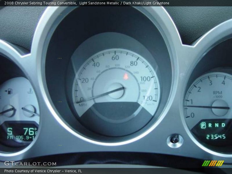 Light Sandstone Metallic / Dark Khaki/Light Graystone 2008 Chrysler Sebring Touring Convertible