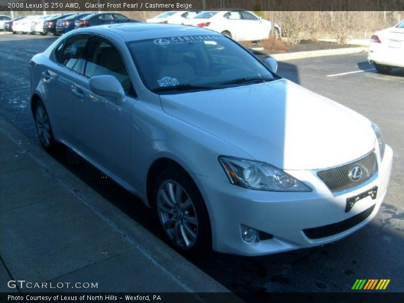 Glacier Frost Pearl / Cashmere Beige 2008 Lexus IS 250 AWD