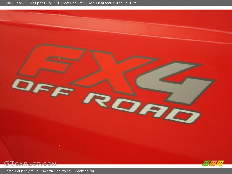 Red Clearcoat / Medium Flint 2005 Ford F250 Super Duty FX4 Crew Cab 4x4