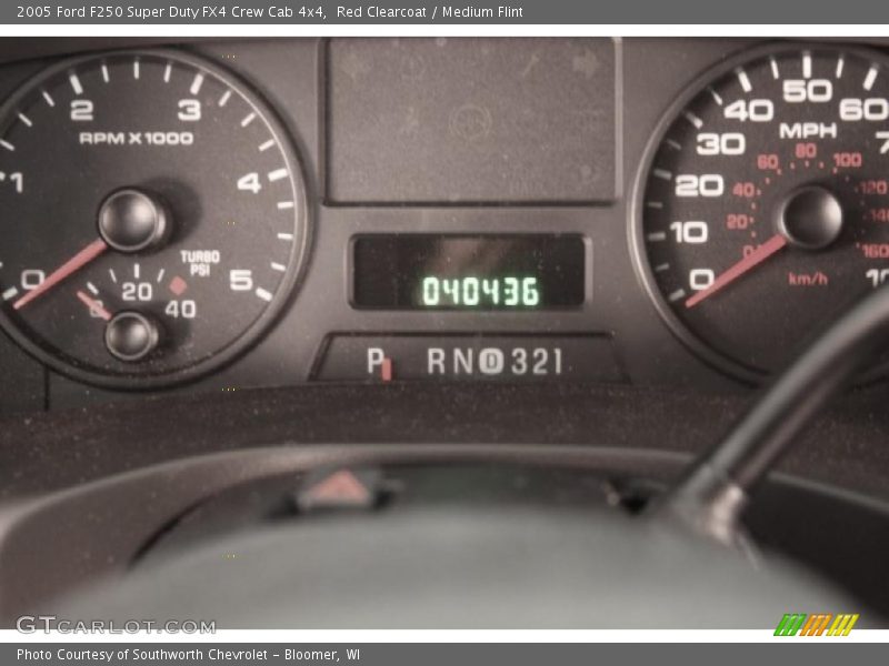 Red Clearcoat / Medium Flint 2005 Ford F250 Super Duty FX4 Crew Cab 4x4