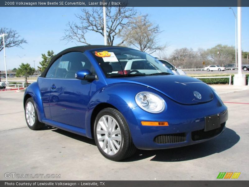 Laser Blue / Black 2008 Volkswagen New Beetle SE Convertible