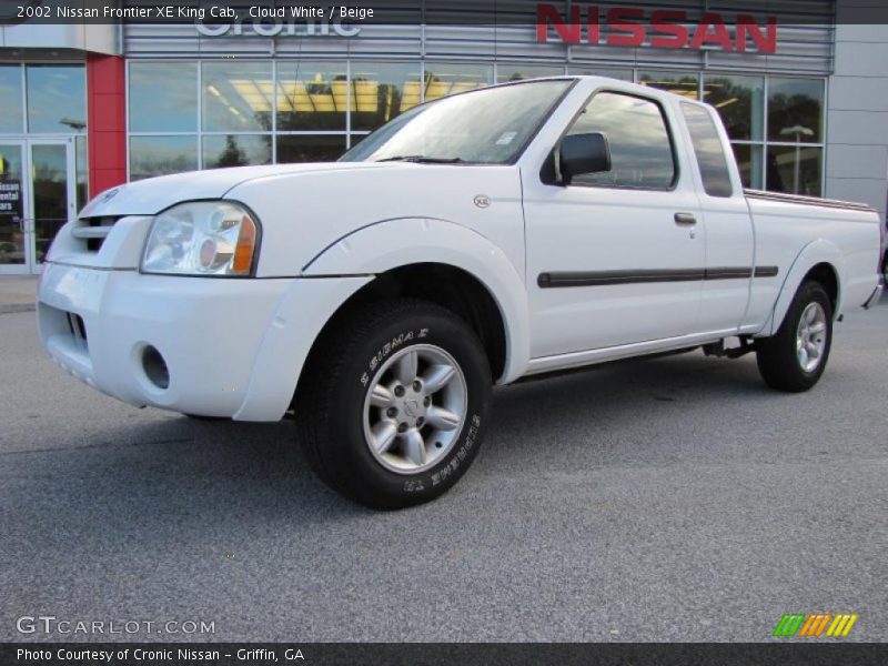Cloud White / Beige 2002 Nissan Frontier XE King Cab