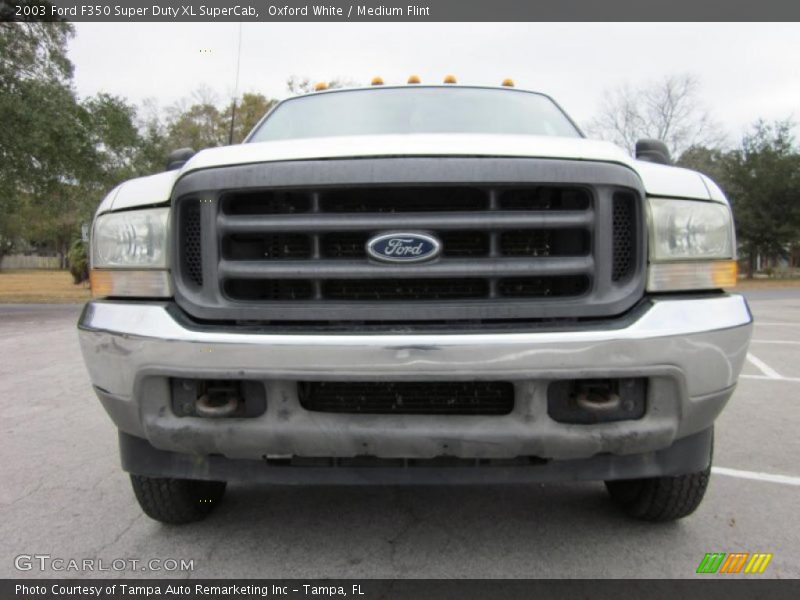 Oxford White / Medium Flint 2003 Ford F350 Super Duty XL SuperCab