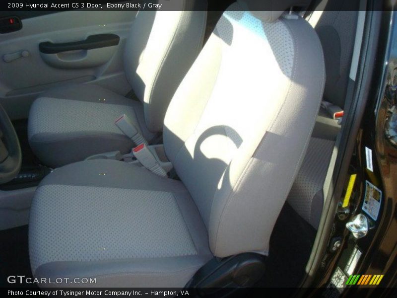 Ebony Black / Gray 2009 Hyundai Accent GS 3 Door