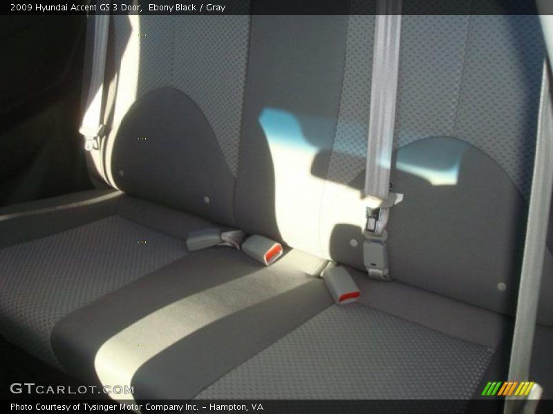 Ebony Black / Gray 2009 Hyundai Accent GS 3 Door