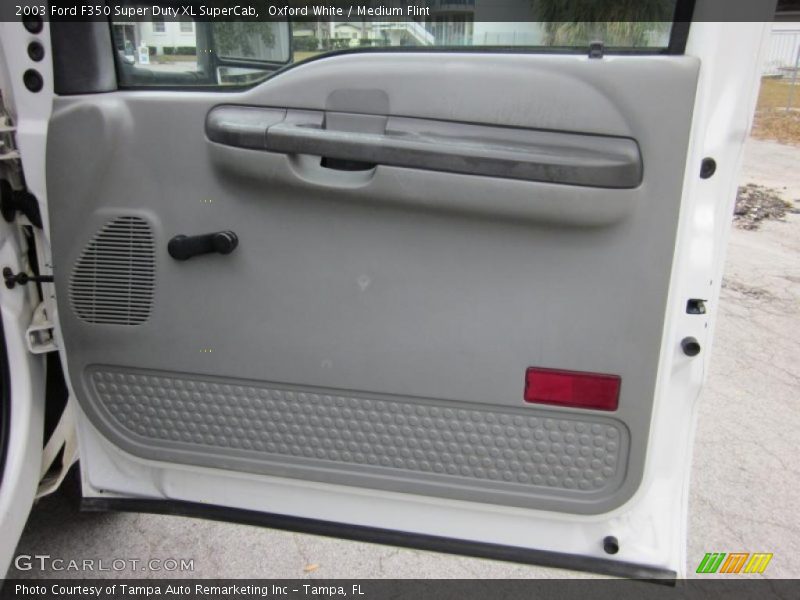 Oxford White / Medium Flint 2003 Ford F350 Super Duty XL SuperCab