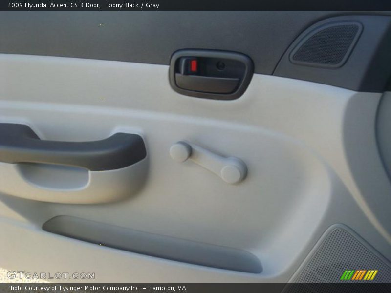 Ebony Black / Gray 2009 Hyundai Accent GS 3 Door