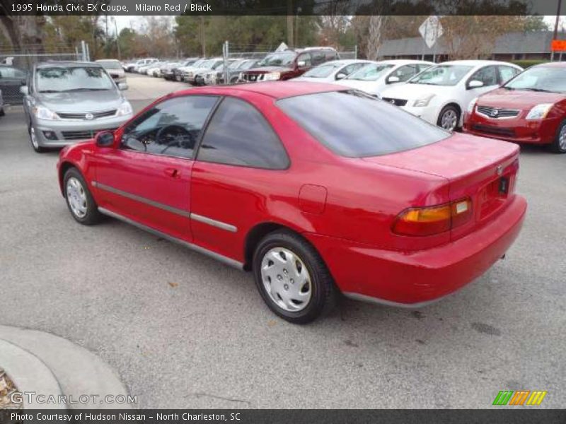 Milano Red / Black 1995 Honda Civic EX Coupe