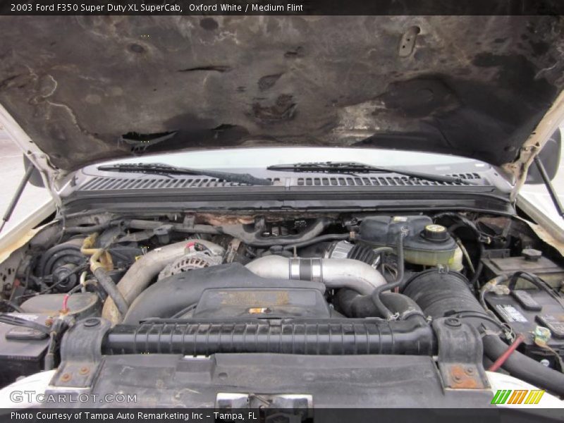 Oxford White / Medium Flint 2003 Ford F350 Super Duty XL SuperCab