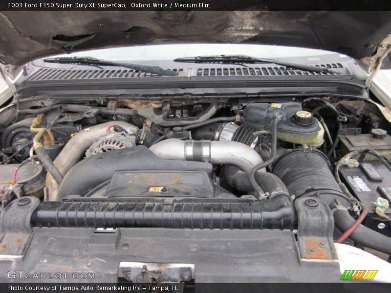 Oxford White / Medium Flint 2003 Ford F350 Super Duty XL SuperCab