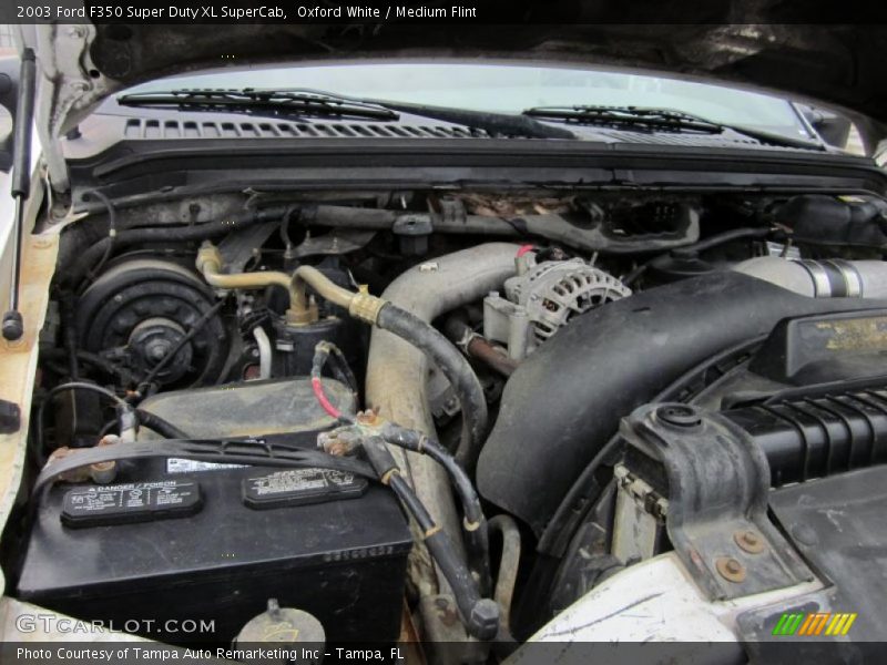 Oxford White / Medium Flint 2003 Ford F350 Super Duty XL SuperCab