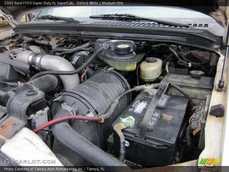 Oxford White / Medium Flint 2003 Ford F350 Super Duty XL SuperCab