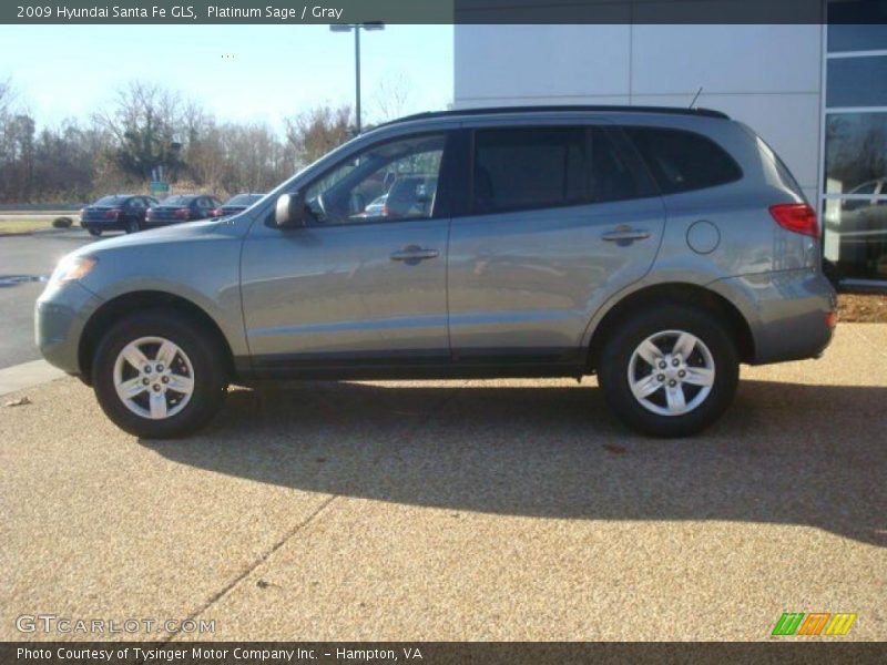 Platinum Sage / Gray 2009 Hyundai Santa Fe GLS