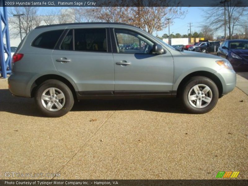 Platinum Sage / Gray 2009 Hyundai Santa Fe GLS
