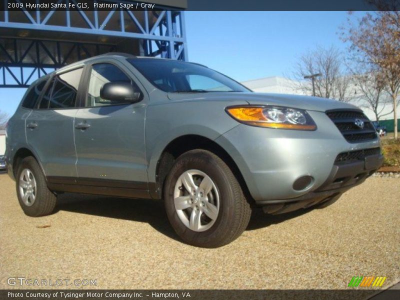 Platinum Sage / Gray 2009 Hyundai Santa Fe GLS